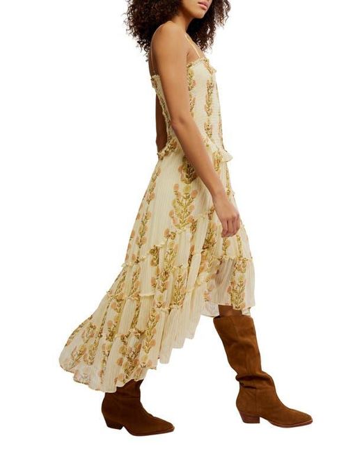 Free People Metallic Alejandra Smocked Bodice Tiered Sundress