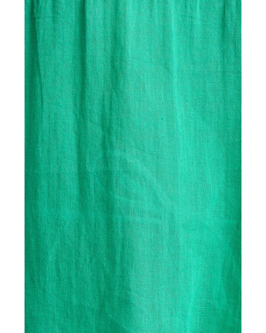 Elan Green Cotton Button-up Cover-up Shirt