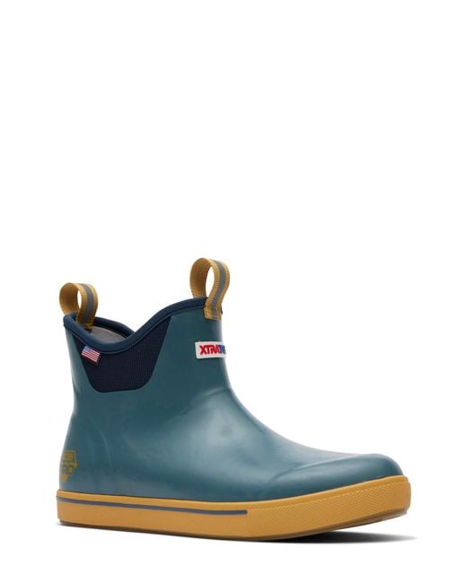 XtraTuf Blue Waterproof Ankle Deck Boot for men