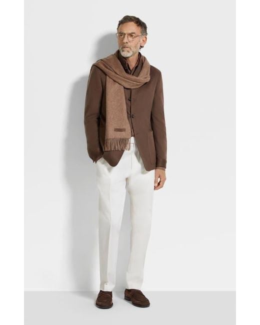 Zegna Brown Oasi Cashmere Il Conte Jacket for men
