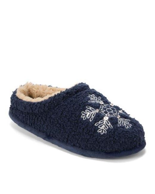 Dearfoams Blue Holiday Novelty Clog Slipper