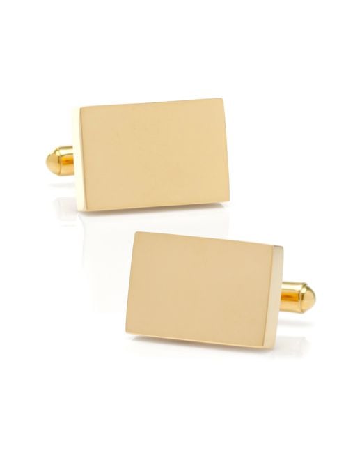 Cufflinks Inc. White Engravable Stainless Steel Cuff Links for men