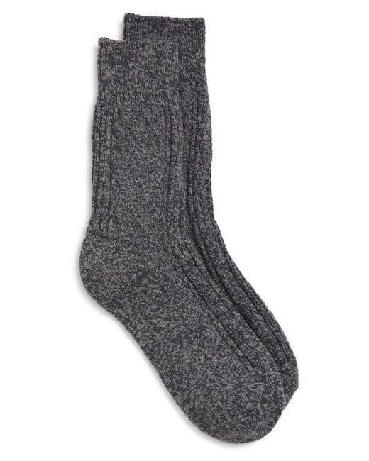 Nordstrom Gray Cable Crew Socks