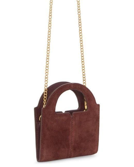 Vince Camuto Purple Aleah Suede Wallet On A Chain