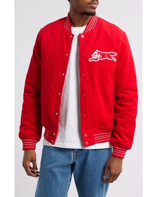 ICECREAM Red Hounds Corduroy Varsity Jacket for men