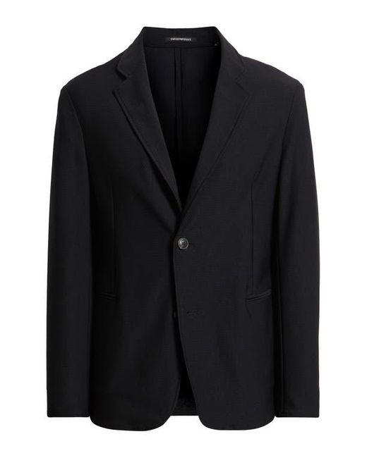 Emporio Armani Black Rice Stitch Sport Coat for men
