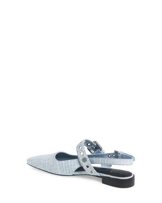 Rag & Bone Blue Moto Astra Mary Jane Slingback Flat