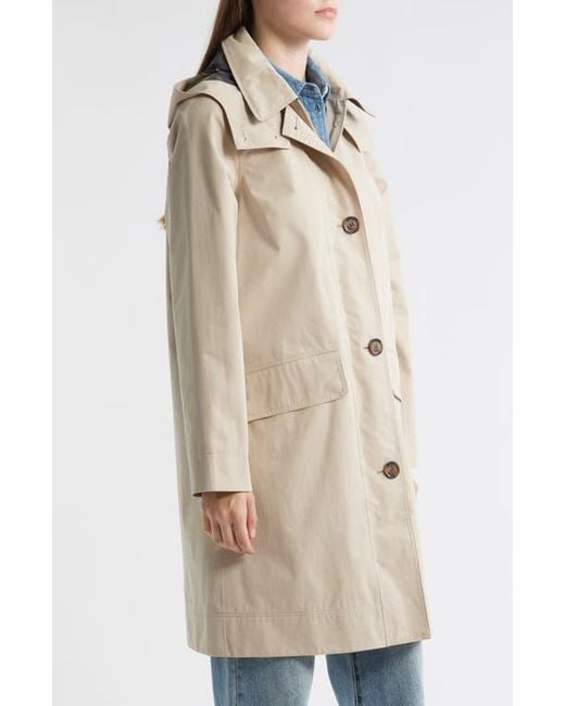 Barbour Natural Hebrides Longline Waterproof Jacket With Removable Hood