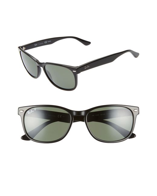 Ray-Ban Black Wayfarer 57mm Polarized Sunglasses for men