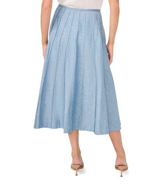 Halogen® Blue Pintuck Panel Midi Skirt