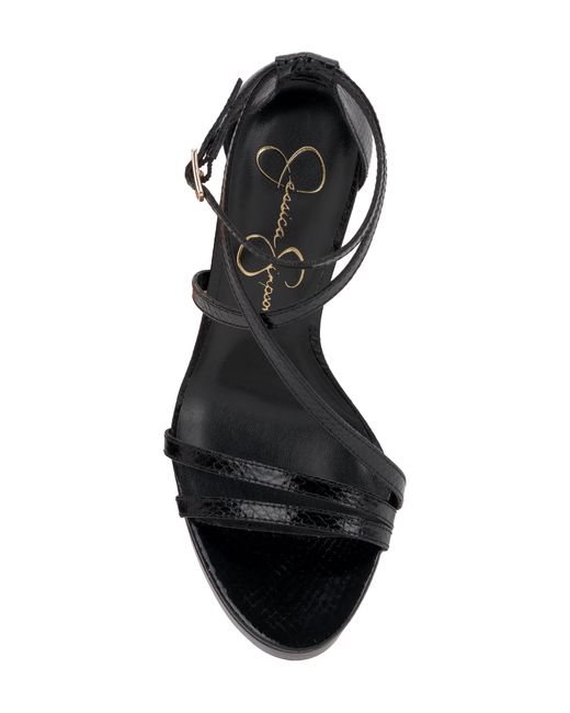 Jessica Simpson Black Jewelria Ankle Strap Platform Sandal