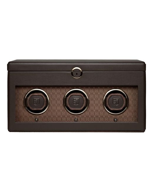 Wolf Brown Earth Triple Watch Winder for men