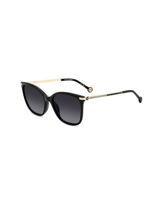 Carolina Herrera Black 55Mm Gradient Rectangular Sunglasses