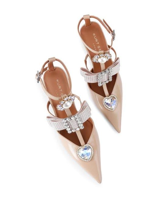 Kurt Geiger Multicolor Bow Ankle Strap Pointed Toe Gladiator Pump