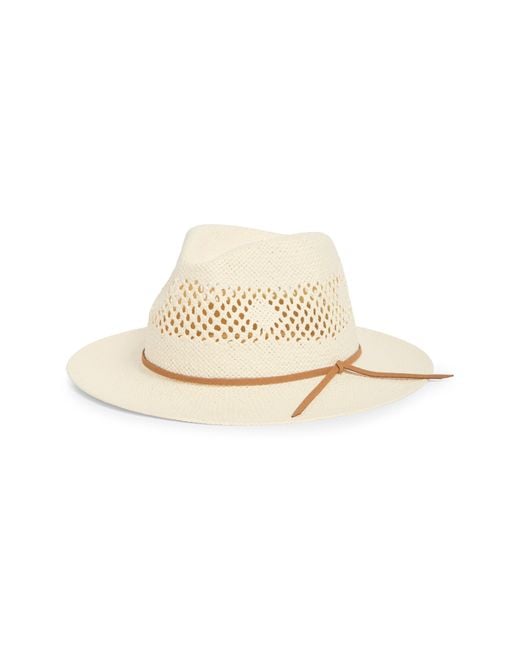 Nordstrom White Packable Straw Fedora for men