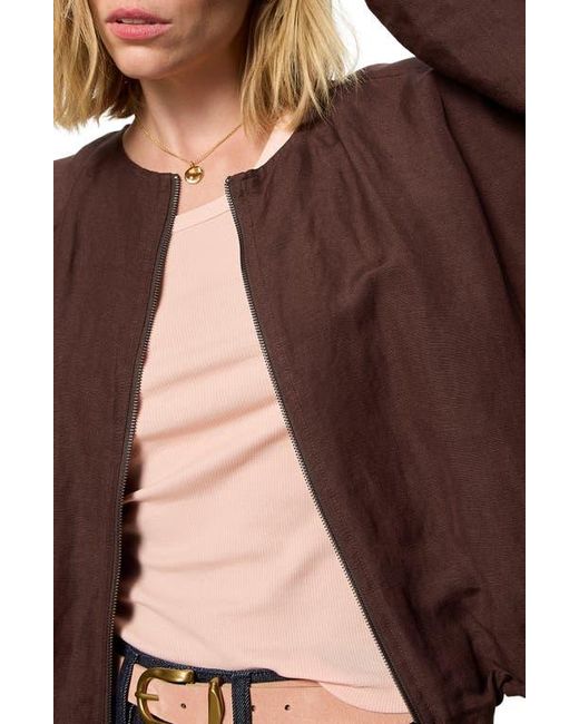 Sanctuary Black Linen Blend Bubble Jacket