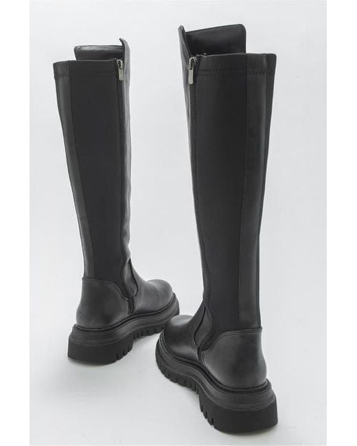 Prologue Shoes Black Shadow Knee High Boot
