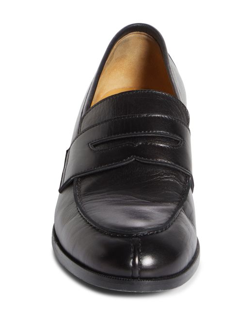 The Row Black Vera Penny Loafer