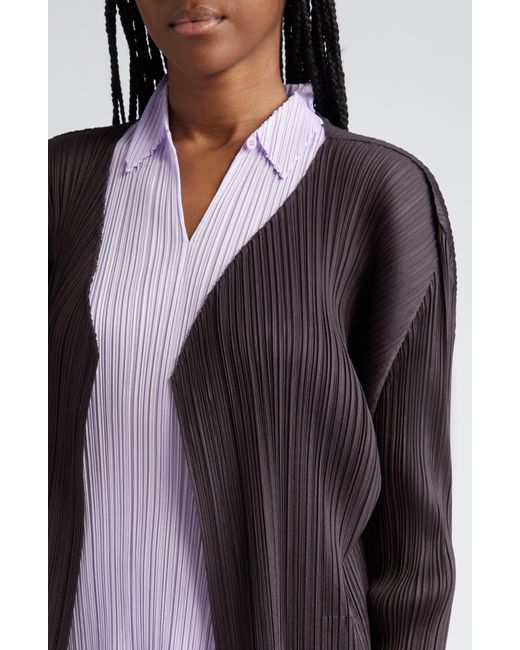 Pleats Please Issey Miyake Gray Monthly Colors April Cardigan