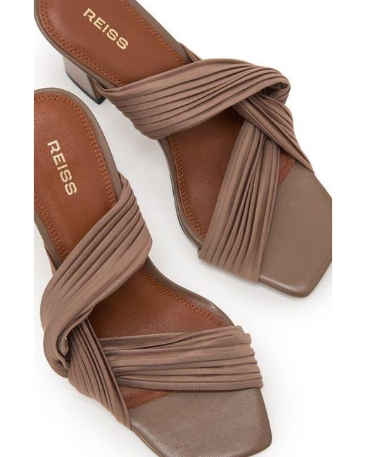 Slide Raya Reiss Raya Slide Sandal in Brown | Lyst