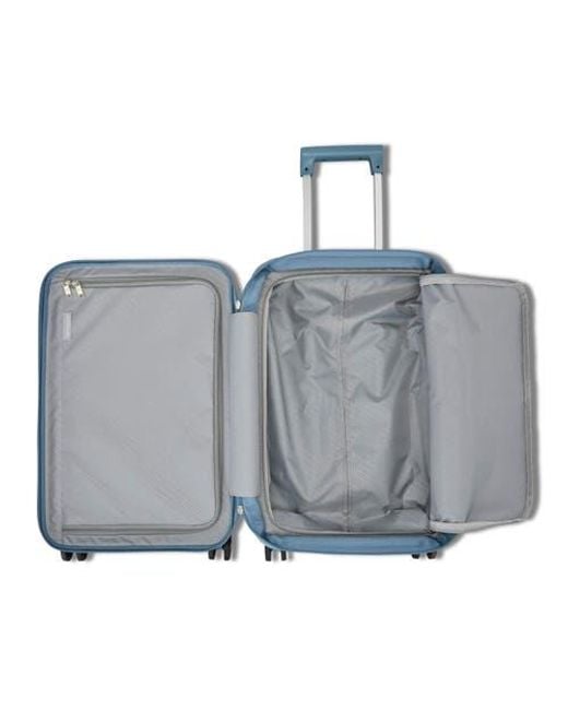 Samsonite Blue Large Checked Hardside Luggage With Spinner Wheels