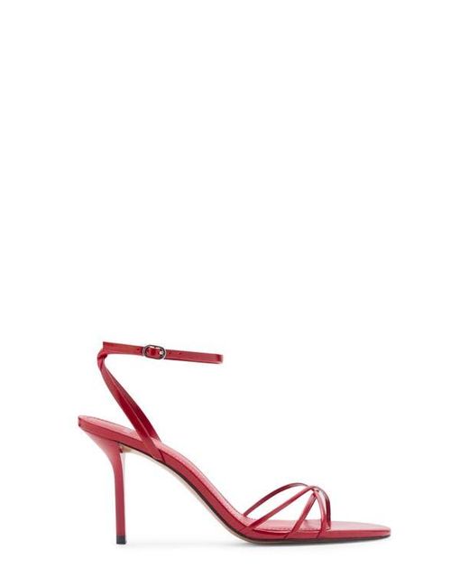 Mango Red Ankle Strap Sandal