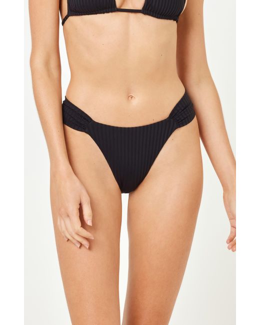 LSPACE Black Dolce Bitsy Bikini Bottoms