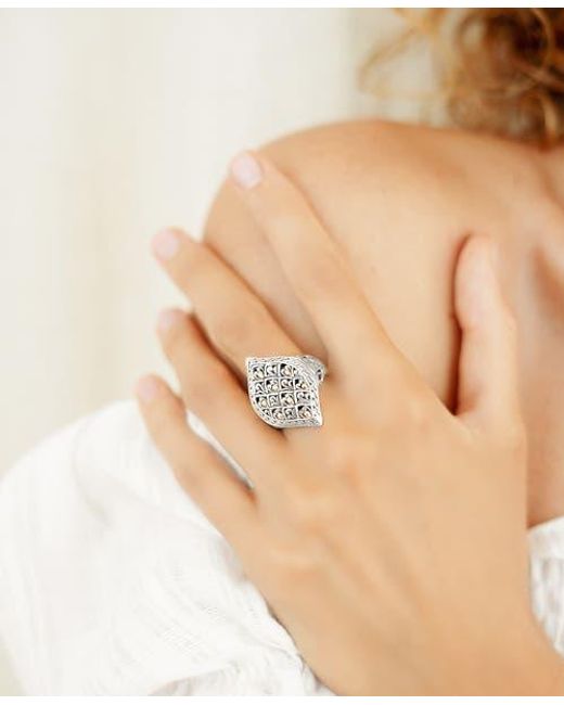 DEVATA White Dragon Skin Ring