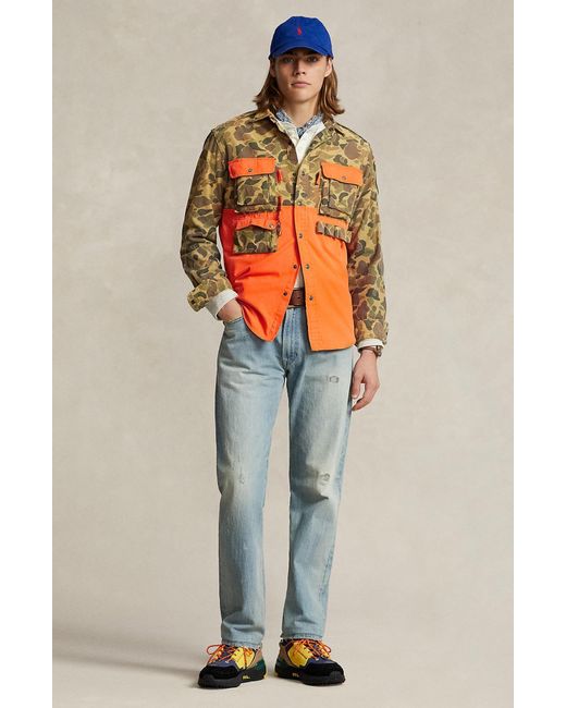 Polo Ralph Lauren Orange Camo Shirt Jacket for men
