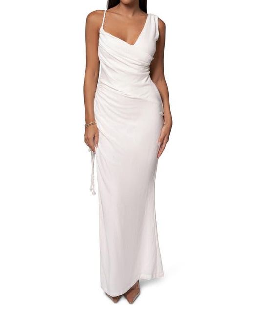 JLUXLABEL White Dreaming Of Summer Asymmetric Maxi Dress