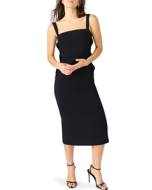 Steve Madden Blue Rene Side Bow Sleeveless Midi Dress
