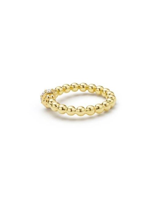 Lagos Metallic Caviar Diamond Stacking Ring