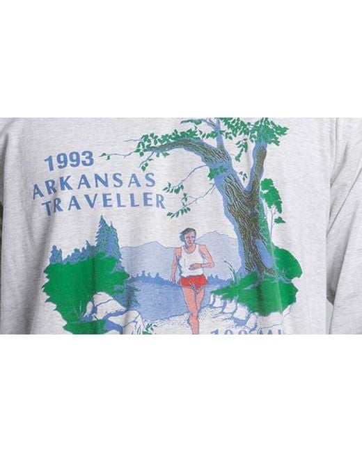 Elwood Gray Vintage '93 Arkansas Traveler 100 Miler Tee for men