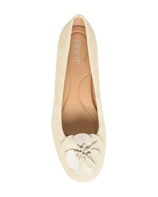 Børn Natural Petula Flower Embellished Flat