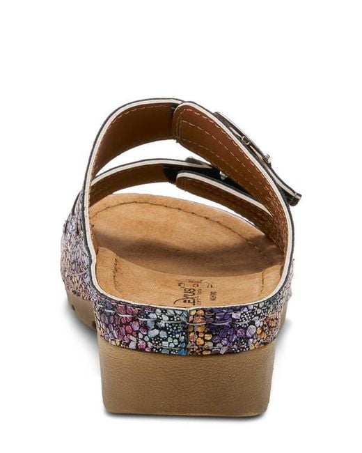 Flexus by Spring Step Multicolor Delphis Slide Sandal