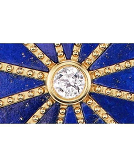 Orly Marcel Blue Mini Sacred Flower Pendant Necklace