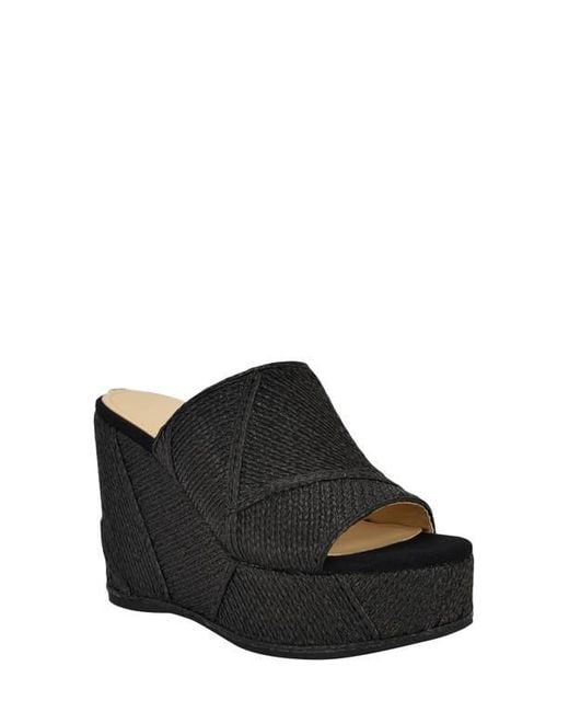 Guess Black Evenz Platform Wedge Sandal