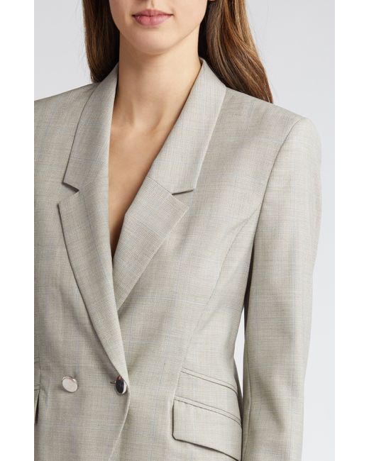 Boss Natural Jarinary Double Breasted Virgin Wool Blazer