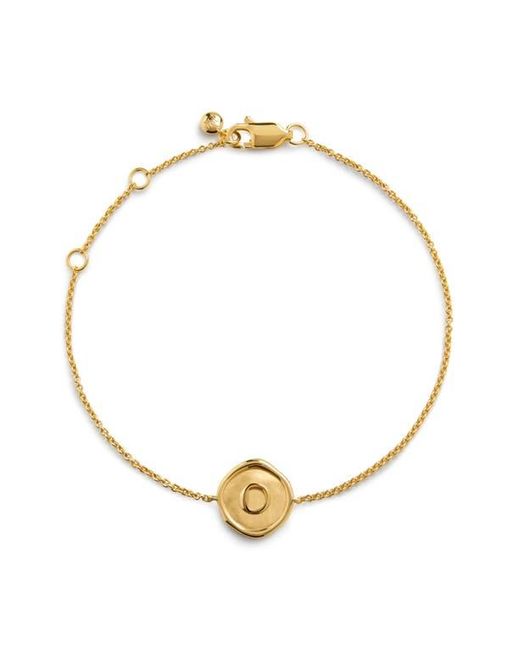Monica Vinader Metallic Initial Stamp Charm Bracelet