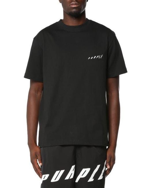 Purple Brand Men's Black Heavyweight Jersey Graphic T-Shirt