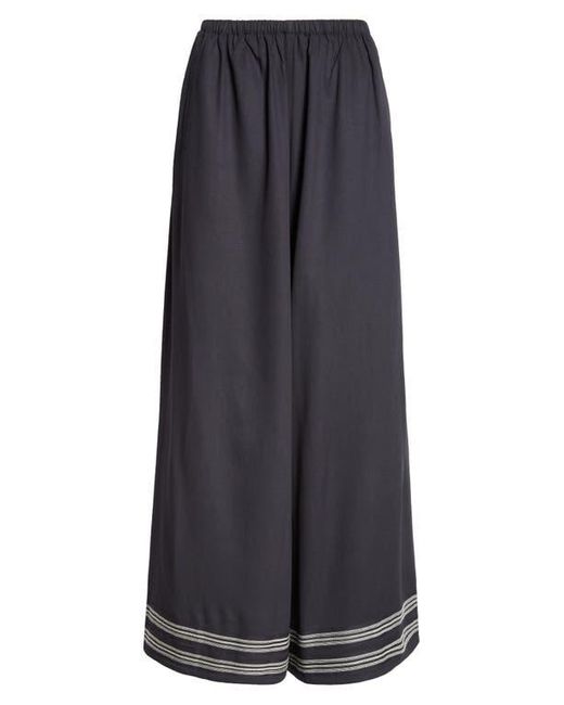 パンツ BODE Black Viscose Mathilde Wide-Leg Bode Mathilde Wide Leg Trousers in Blue | Lyst