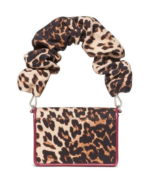 Kate Spade Brown Natasha Downtown Leopard Fabric Top Handle Bag
