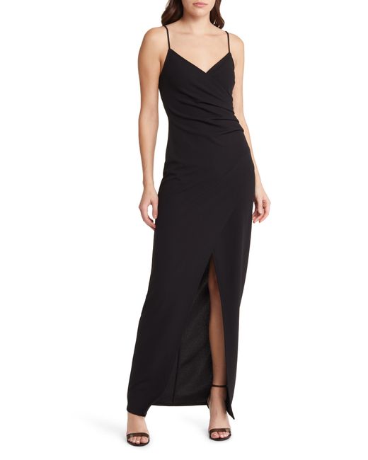 Lulus Black Sweetest Admirer Ruched Gown