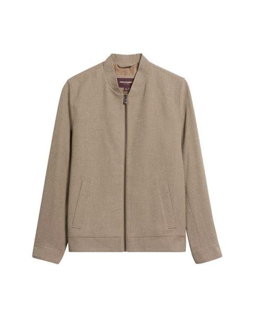 Johnston & Murphy Brown Pattern Zip Jacket for men