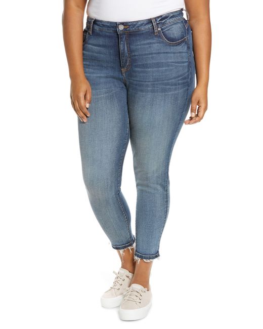 Kut From The Kloth Blue Donna High Waist Ankle Skinny Jeans