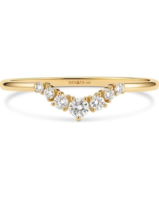 DEVATA Metallic Crescent Lab Grown Diamond Ring