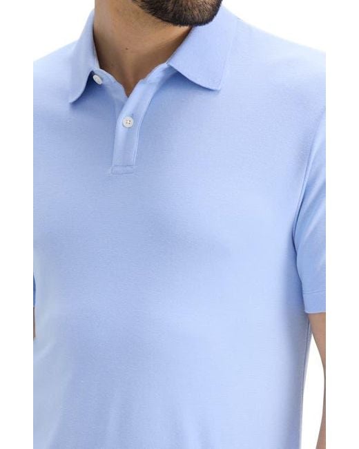Theory Blue Kayser Solid Modal Blend Polo for men