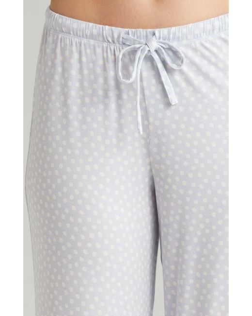 Nordstrom White Moonlight Eco Crop Pajamas