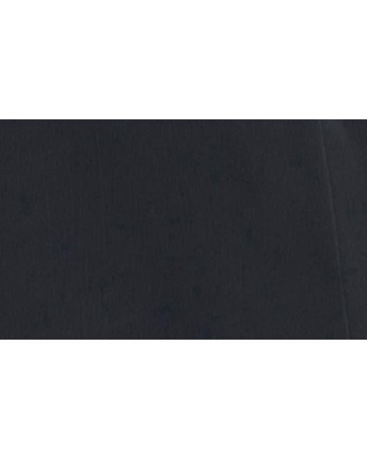 Maggy London Black Asymmetric High-low Satin Midi Dress