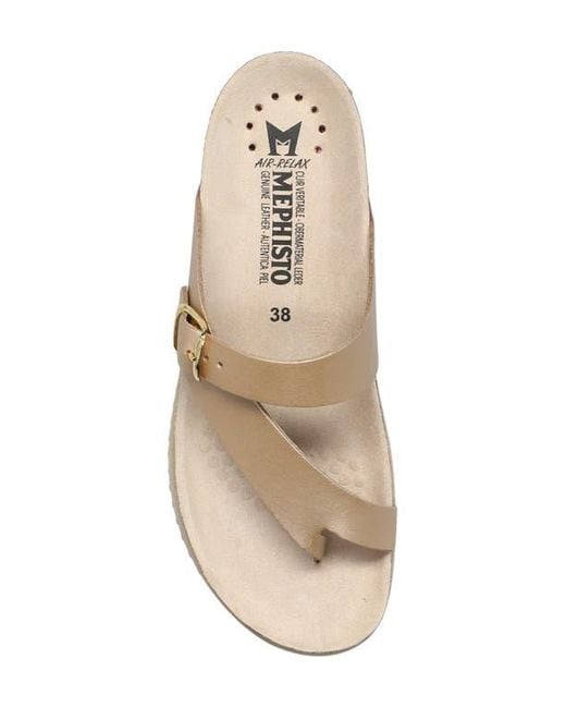 Mephisto Metallic Helen Toe Loop Sandal
